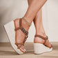 Casual Versatile Beach Wedge Sandals For Outerwear.