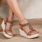Casual Versatile Beach Wedge Sandals For Outerwear.