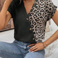 Chemise  Pour Femmes Col En V Avec  Et Manches Chauve-souris.