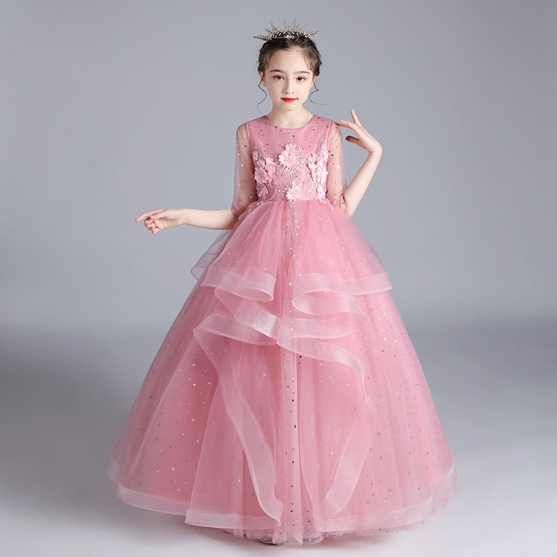Children Dress Princess Dress Girl Girl Host Evening Dress.