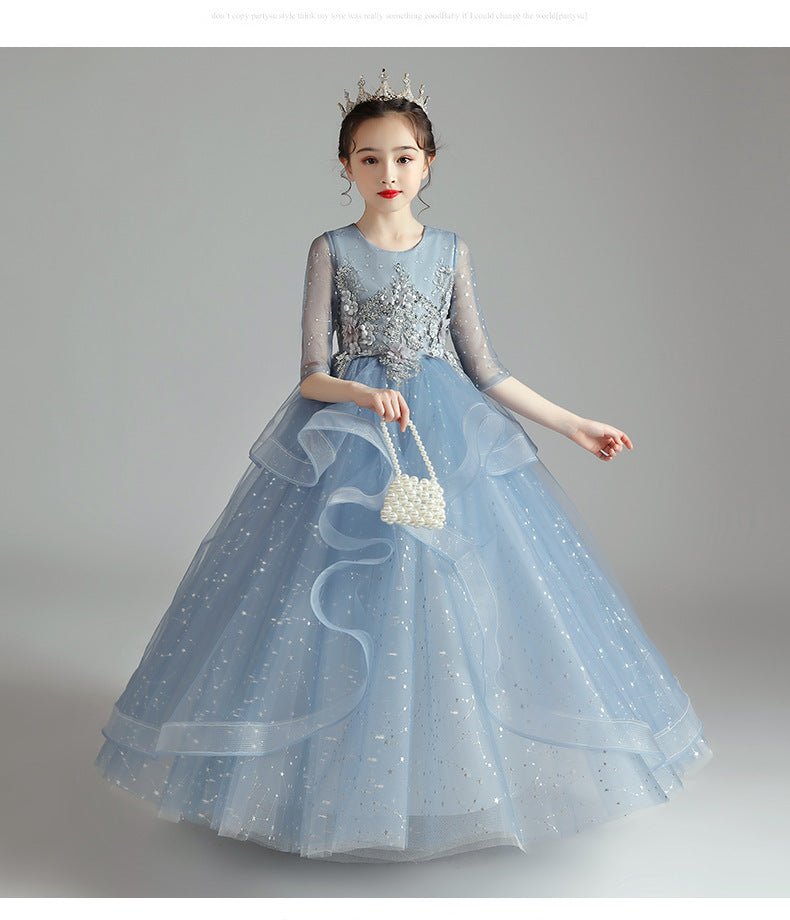 Children Dress Princess Dress Girl Girl Host Evening Dress.