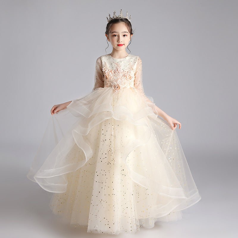 Children Dress Princess Dress Girl Girl Host Evening Dress.