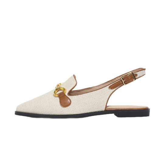 Closed Toe Half Slippers Women's Chunky Heel Low Heel Sandals.
