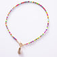 Contrasting Beige Shell Necklace.