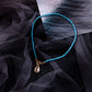 Contrasting Beige Shell Necklace.