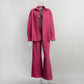 Cotton Shirt Trousers Suit Loose Long Sleeve.