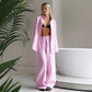 Cotton Shirt Trousers Suit Loose Long Sleeve.