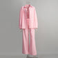 Cotton Shirt Trousers Suit Loose Long Sleeve.