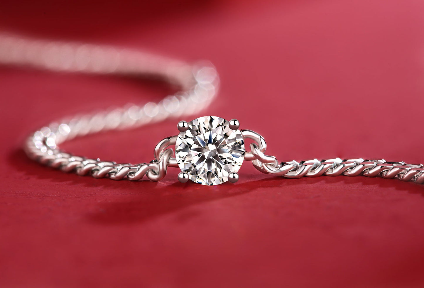 Cuban Luxury Fashion Set Mosan Diamond Silver Jewelry Comparable To Natural Diamond Bracelet.