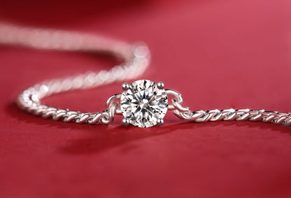 Cuban Luxury Fashion Set Mosan Diamond Silver Jewelry Comparable To Natural Diamond Bracelet.