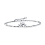 Cuban Luxury Fashion Set Mosan Diamond Silver Jewelry Comparable To Natural Diamond Bracelet.