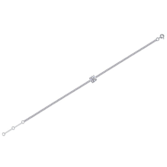 Dawn Dew Beads Luxury Fashion Mossan Diamond Silver Jewelry Comparable To Natural Diamond Bracelet.