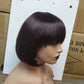 Double Drawn Human Hair Fringe Bob Wig.