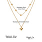 Double-layer Heart Pendant Fine Chain Necklace For Women Multilayer Gold Color Metal Necklaces Fashion Jewelry Accessories.