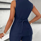 Elegant Solid Color Pants Set.