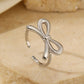 European And American Fashion Bowknot Stainless Steel Open Adjustable Ring.