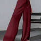 European And American New Women's Trousers Solid Color Casual Straight Pants.