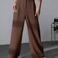 European And American New Women's Trousers Solid Color Casual Straight Pants.