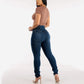 European And American Stretch Slimming Jeans Women's Button.