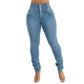 European And American Stretch Slimming Jeans Women's Button.