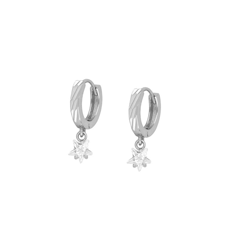 European And American Zircon Ear Clip Eardrops Hours Ear Ring.