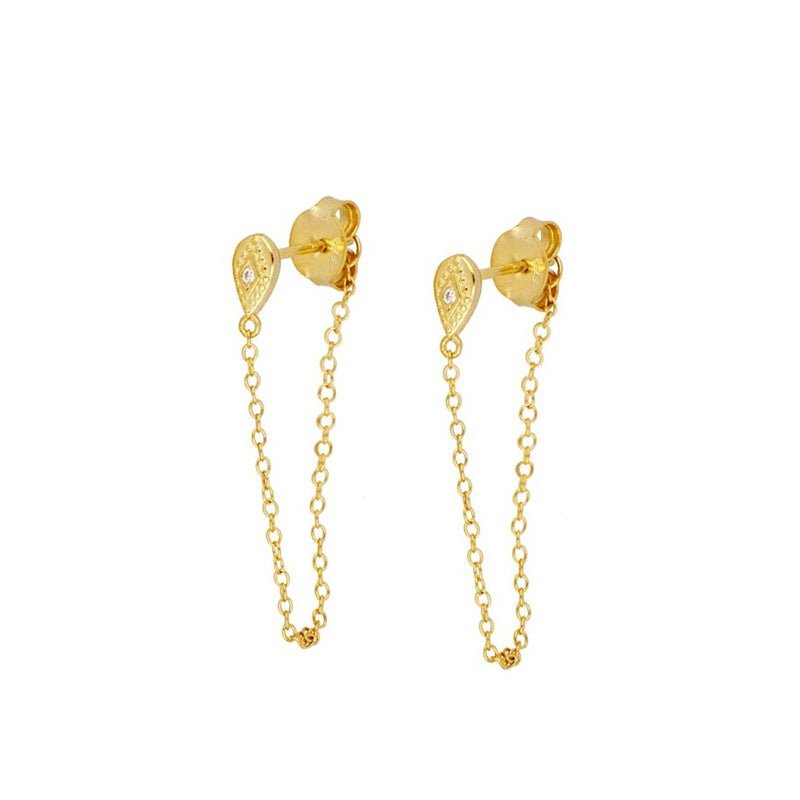 European And American Zircon Ear Clip Eardrops Hours Ear Ring.