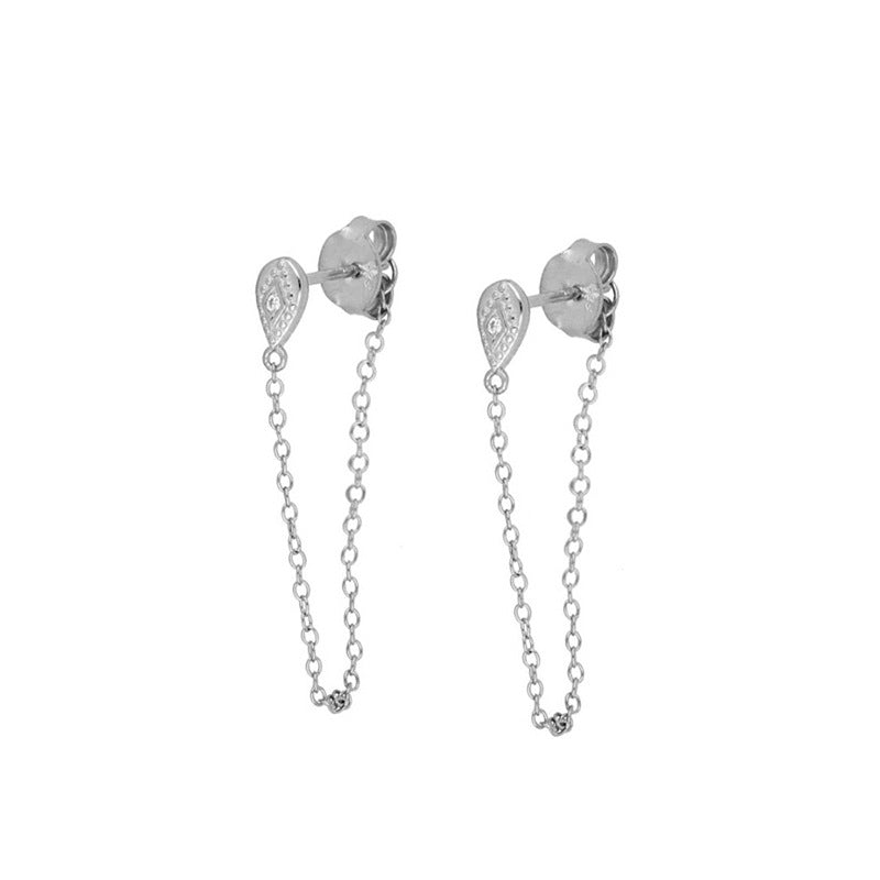 European And American Zircon Ear Clip Eardrops Hours Ear Ring.