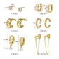 European And American Zircon Ear Clip Eardrops Hours Ear Ring.