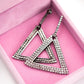 Exaggerated Geometry Triangle Copper Earrings For Women.