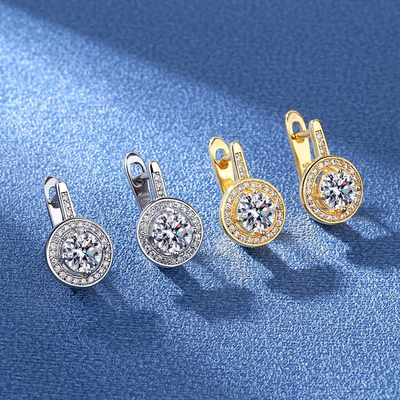 Fashion Design European And American Zircon Earrings For Women.