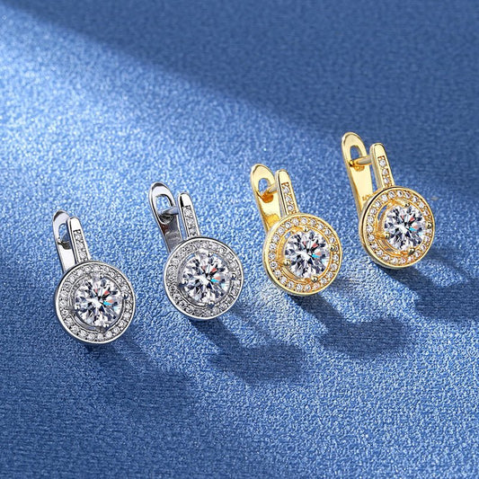 Fashion Design European And American Zircon Earrings For Women.