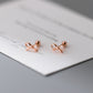 Fashion Hollowed-out Bowknot Thread Stud Earrings.