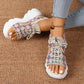 Fashion Hollowed-out Mid Heel Mesh Women's Sports Style Soft Back Thick Back Sandals.