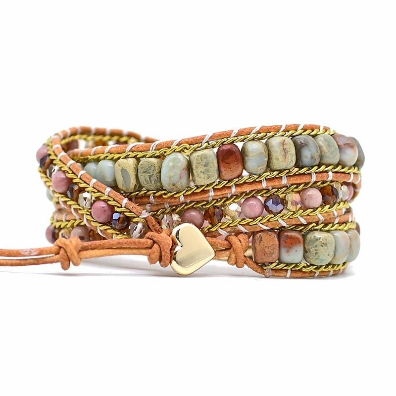Fashion Irregular Heart Multi-layer Winding Bracelet.