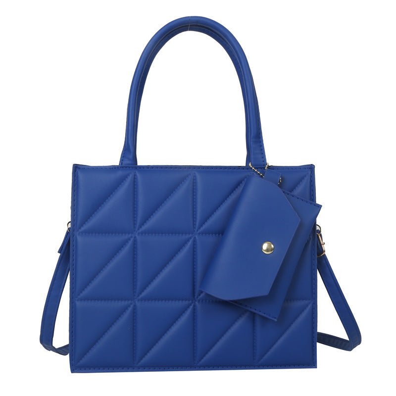 Fashion Plaid Shoulder With Small Wallet Simple Elegant Portable Square Tots Women's Handbag.