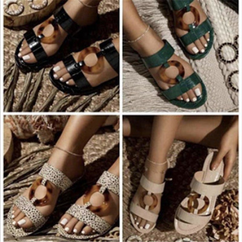 Fashion Ring Sexy Casual Slippers.