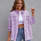 Fashion Ripped Shirt Jacket Female Autumn And Spring Casual Tops Womens Clothing.