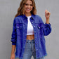 Fashion Ripped Shirt Jacket Female Autumn And Spring Casual Tops Womens Clothing.