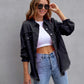 Fashion Ripped Shirt Jacket Female Autumn And Spring Casual Tops Womens Clothing.