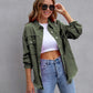 Fashion Ripped Shirt Jacket Female Autumn And Spring Casual Tops Womens Clothing.