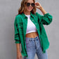 Fashion Ripped Shirt Jacket Female Autumn And Spring Casual Tops Womens Clothing.