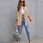 Fashion Ripped Shirt Jacket Female Autumn And Spring Casual Tops Womens Clothing.
