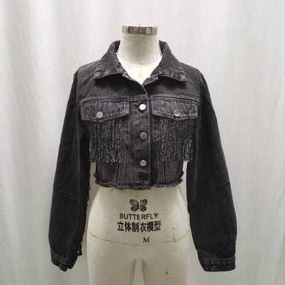 Fashion Tassel Stitching Do The Old Cowboy Jacket For Women.