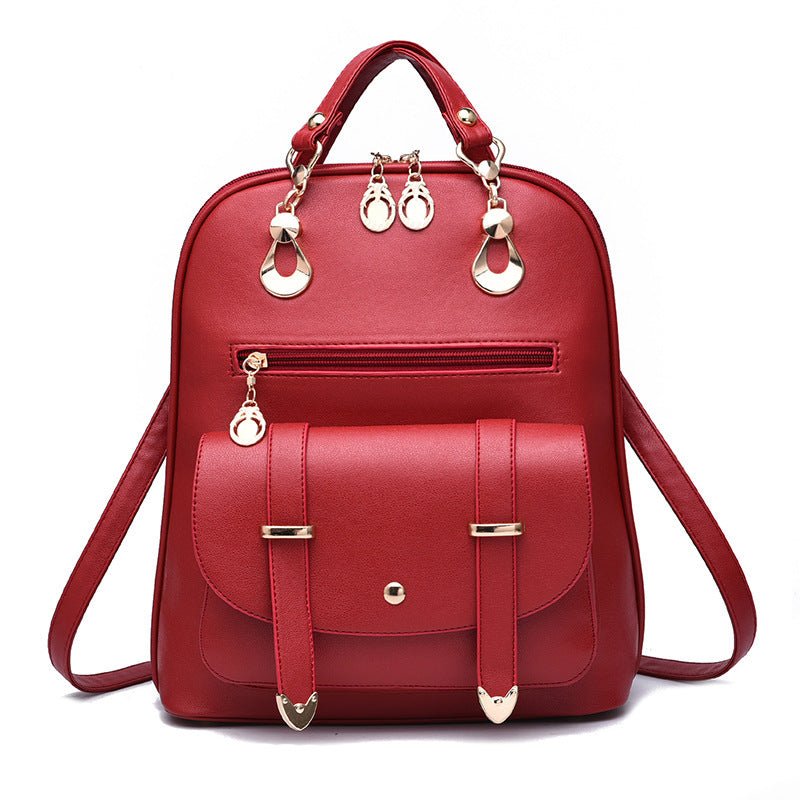 Female bag fashion PU leather dual-use backpack.