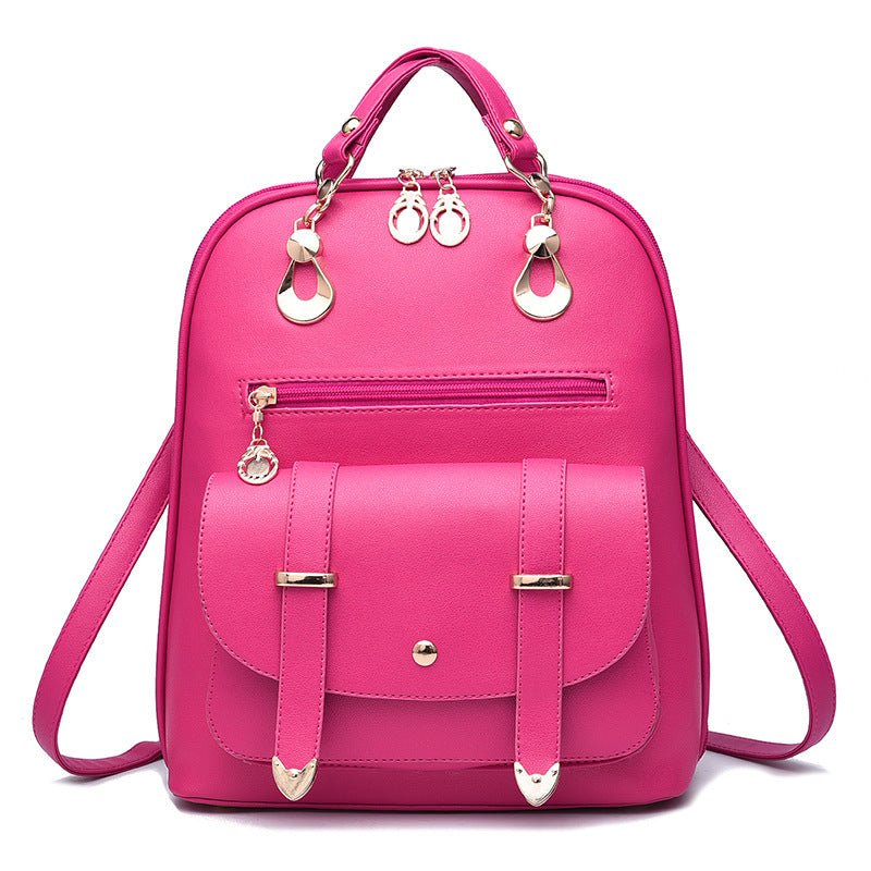 Female bag fashion PU leather dual-use backpack.