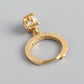 Female S925 Sterling Silver INS Style Rhinestone Earrings.