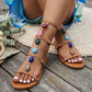 Flat Round Head Beach Holiday Sandals.