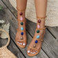 Flat Round Head Beach Holiday Sandals.