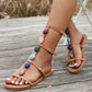 Flat Round Head Beach Holiday Sandals.