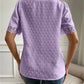 Floral Lace Short Sleeve Shirt Summer Fashion V-Neck Tops Women's Clothing.